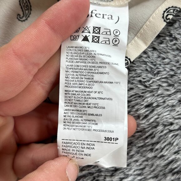 Sefra Womens Top Size XL‎ Paisley Western Boho Coastal Cowgirl Peasant 18179 - Picture 7 of 9